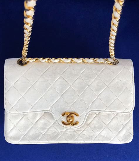 channel white bag|vintage chanel bags.